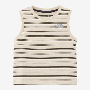 トップス ザ・ノース・フェイス 24春夏 Girl’s BORDER TANK(ボーダー タンク)ガールズ 150cm グラベル(GL)｜naturum-outdoor