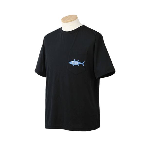 フィッシングウェア マズメ mazume プライムフレックスTシャツ TUNA M ブラック×ブルー