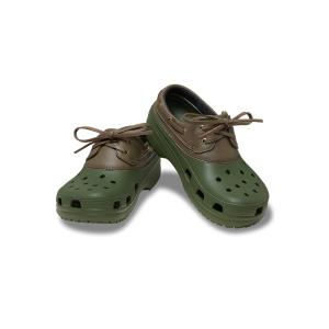 クロックス CLASSIC BOAT SHOE(クラシック ボート シューズ) 27cm(M9) Army Green/Walnut