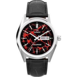 アウトドアウォッチ・時計 タイメックス 正規品 Q Timex Red Vega リイシュー 38mm ブラック/ステンレススチール