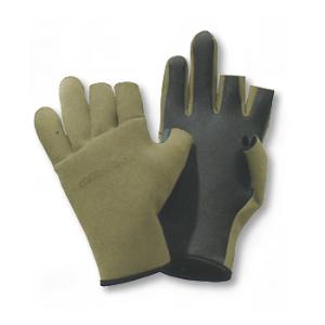 フィッシンググローブ モンベル ネオプレン スリーフィンガーレスグローブ S カーキ