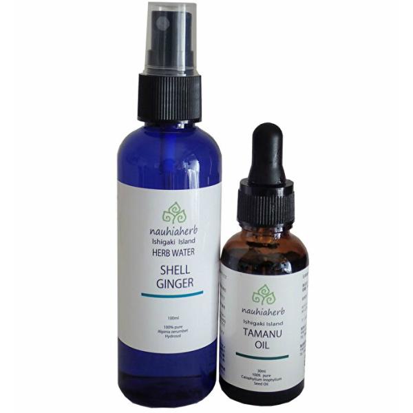 nauhiaherb 石垣島タマヌオイル + 石垣島産月桃ハーブウォーターセット 天然100%ピュア