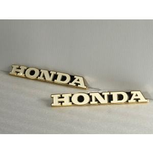 ホンダ（HONDA） ホンダ純正 タンクエンブレム ロゴ 白字/ゴールド 2枚