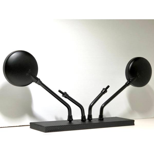 品質重視 PMC 製★ Z1 Z2 ユニバーサル タイプ ミラー黒 ブラック 左右 2個 set 艶...