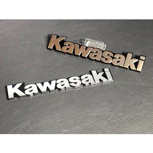 カワサキ（Kawasaki） ☆金属製☆ 純正 タンク エンブレム ゴールド S