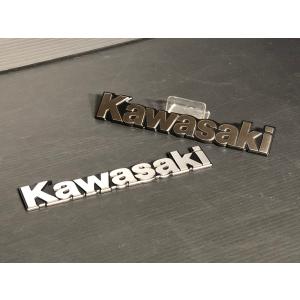 カワサキ（Kawasaki） ☆金属製☆ 純正 タンク エンブレム ゴールド S