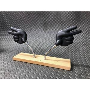 じゃんけんミラー 黒　右側 じゃんけんミラー ちょき ブルー 左右セット 8mm 右側逆ネジ ヤマハ用