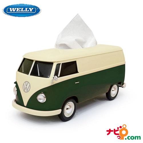 VWバス フォルクス ワーゲンバス ティッシュボックス ティッシュケース ツートーンダークグリーン ...