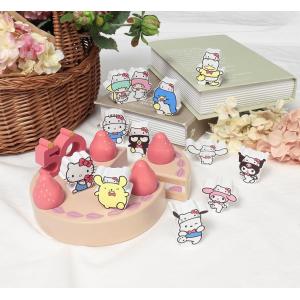 【在庫限り】ハローキティ　50周年記念　バースデーケーキ積み木セット｜navi-p-com-online