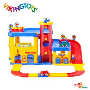 バイキングトイズ バイキングシティパーキングプラス ミニカー トイカー ヘリコプター レール コース 道路 ミニチュビーズ  VIKINGTOYS 156125｜navi-p-com-online