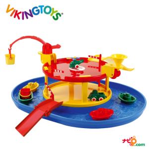 バイキングトイズ バイキングシティアクアパーキング 船 ミニカー トイカー レール ヘリコプター ヘリポート ミニチュビーズ 水遊び  VIKINGTOYS 156168｜navi-p-com-online