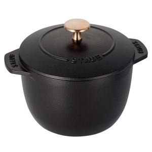 staub ラ・ココット de GOHAN S ブラック｜navi-p-com-online
