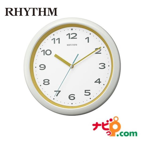 リズム時計 電波時計 フィットウェーブプリシラ RHYTHM イエロー 8MY562SR33