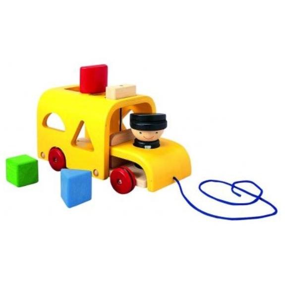 プラントイ PLANTOYS ソーティングスクールバス 5121 木のおもちゃ 知育玩具