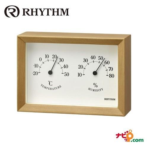 リズム時計 A Series A6サイズ 木枠 掛置兼用 温湿度計9CZ205SR06 RHYTHM