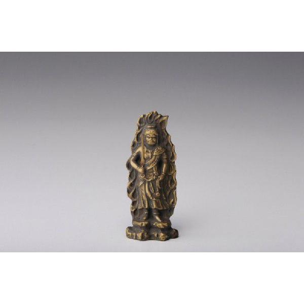 インテリア仏像 ナガエ【不動明王】7cm古美金　酉年生まれのお守り本尊【代引不可】