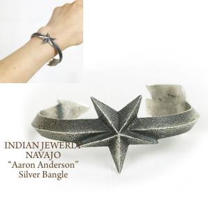 インディアンジュエリー ナバホ "AARON　ANDERSON" トゥファキャスト ARROW&STAR バングルINDIAN JEWELRY NAVAJO Silver Bangle｜navie