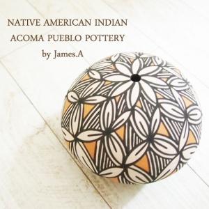 アメリカン インディアン ポタリー 壺Native American indian Acoma