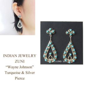 再値下 グリーン キングマン ターコイズ ピアス ナバホ インディアン