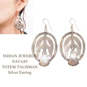 インディアンジュエリー ナバホ トーテムタリスマン シルバー フック ピアス　INDIAN JEWELRY NAVAJO TOTEM TALISMAN Earring｜navie