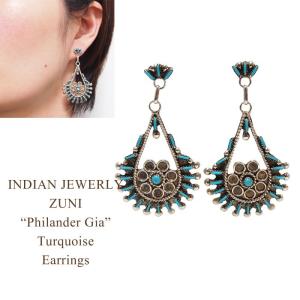 INDIAN JEWELRY】インディアンジュエリー ZUNI キャラクター ピアス