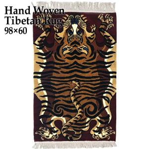 TIBETAN RUG チベタンラグ 絨毯 ドラゴン/Dragon/180×91 : NAVIE