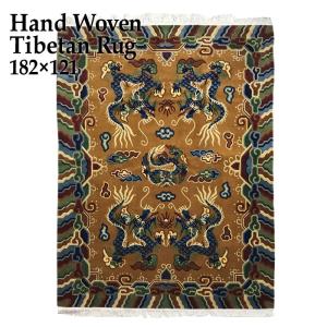 TIBETAN RUG チベタンラグ 絨毯 ドラゴン/Dragon/180×91 : NAVIE