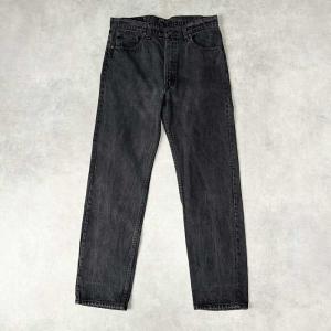★超美品90'sUSA製リーバイス505ブラックデニムパンツ・コーンミルズ社生地 90's Levi's 505 ブラックデニムパンツ “USA製 / 先染め