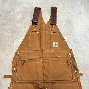 DEAD STOCK 70's Carhartt BROWNDUCK DOWBLE KNEE OVERALL Made in USA 70年代　カーハート ブラウンダック ダブルニー オーバーオール アメリカ製｜navie