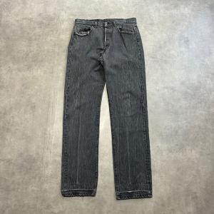 90s リーバイス USA製 505 後染め ブラック デニム 36×32 美品 90s “Levis 505” 後染めblack denim pants オレンジタブ W35L32