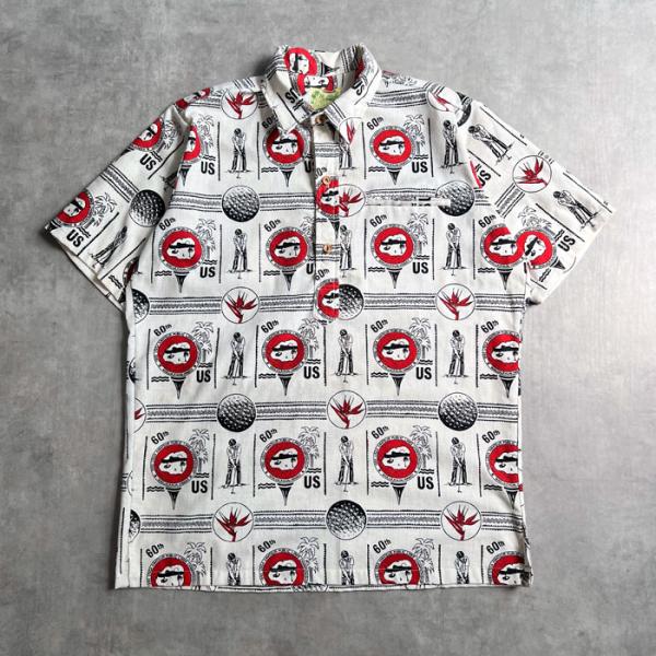 80'S UI MAIKAI "U.S.G.A" GOLF HAWAIIAN PULL OVER S...