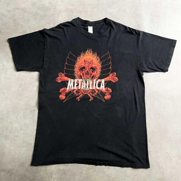 90'S METALLICA Pushead Ying &amp; Yong Revel Skull T-S...