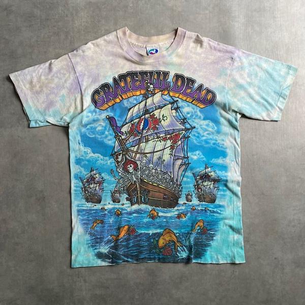 90's LIQUID BLUE GRATEFUL DEAD SHIP of FOOLS TYE-D...