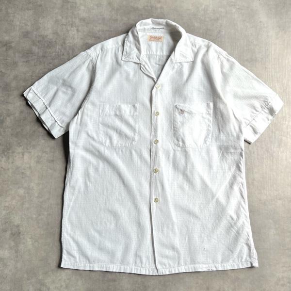 50-60&apos;S GOLD BERG&apos;S Short Sleeve Open Collar Box S...