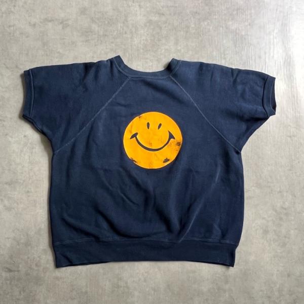 60'S SMILE Raglan Short Sleeve Vintage Sweat Shirt...