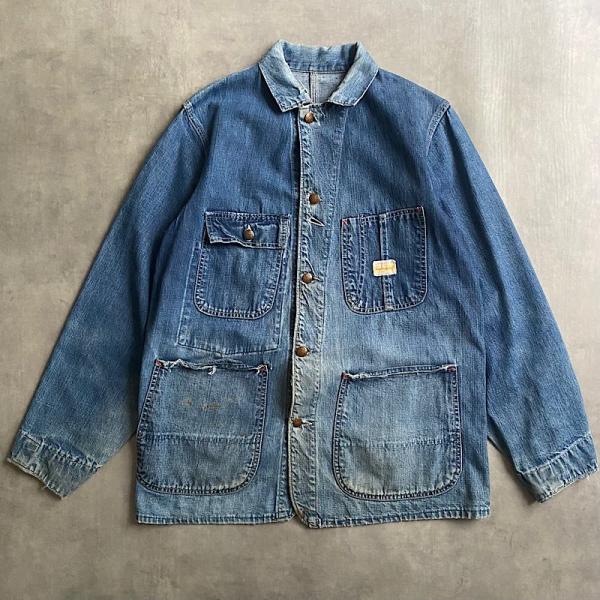 50&apos;s PAY DAY Denim Chore Jacket 身幅56.5センチ 50年代 ペイデ...