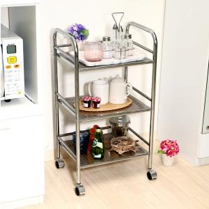 キッチン ワゴン キャスター付き マルチ 3段 アイアン