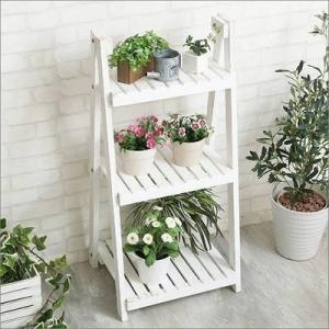 フラワースタンド おしゃれ 北欧 木製 3段 折りたたみ