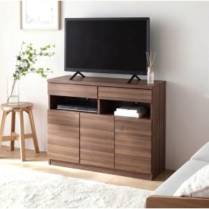 タモ材×ウォールナット材 ローボード AVボード テレビボード北欧モダン 天然木 テレビ台 テレビボード ハイタイプ 幅69cm 木製 ウォールナット タモ材