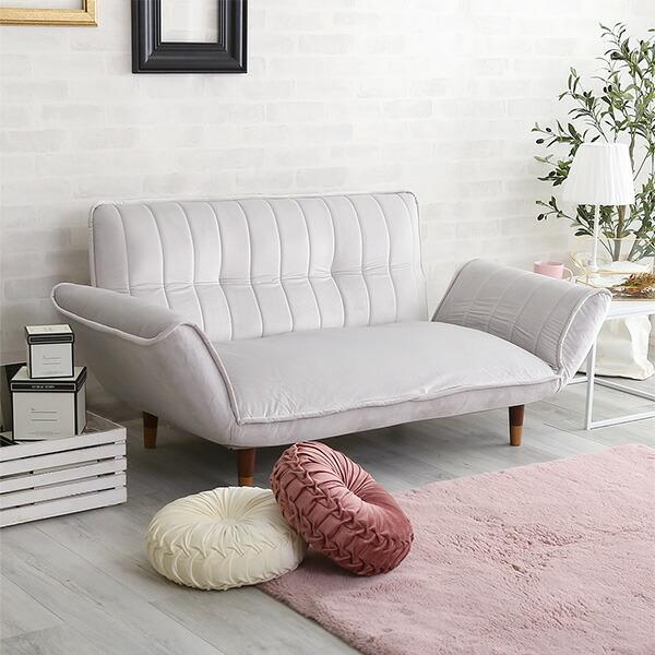 ソファー ソファ 2人掛け 二人掛け ローソファー ファブリック 布地 リクライニング コンパクト ...