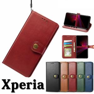 Xperia Ace II カバー Xperia 1 III  ケース Xperia 10 III  手帳型 Xperia 5 IIIケース Xperia 1 III ケース シンプル おしゃれ スマホケース エクスペリア｜navy-pink
