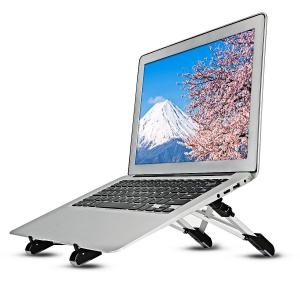 Megainvo ノートパソコン スタンド PCスタンド ノート 折りたたみ式 PCホルダー 高さ 角度調整可能 軽量 アルミ合金 PC/MacBook/ラップトップ/iPad/タブレット