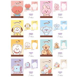 BT21 メモ ダイカットミニメモ メモパッド 日本製【新発売】メール便なら￥240で全国へ（LINE FRIENDS 防弾少年団 BTS BLT 韓国 ノート メモ帳 グッズ）