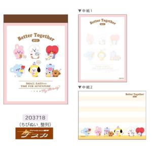 BT21 メモ ミニメモ メモパッド 日本製 ...の詳細画像2