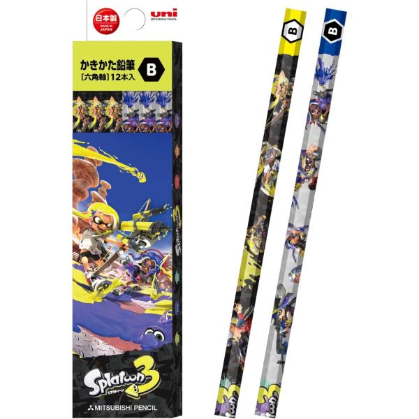 スプラトゥーン ダース鉛筆 六角軸 B　12本入  Splatoon3 メール便なら220円で全国へ...