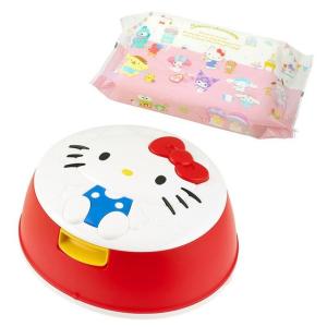 サンリオ ハローキティ ウェットティッシュ付きケース ワンプッシュケース 日本製 kitty レック グッズ 除菌対策 手洗い ウェットティッシュケース