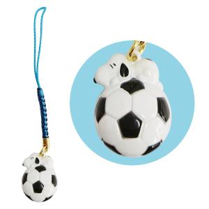 スヌーピー キーホルダー 福だるま鈴 根付け　サッカー SNOOPY　メール便OK 　少年団 部活 サッカークラブ ねつけ ストラップ  グッズ 通販 ピーナッツ  SN-189