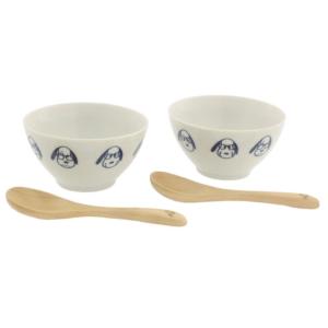 テレビで話題 スヌーピー Snoopy ライスボウル２ｐセット ２点セット スプーン付き ペア 食器 容器 ピーナッツ ボール Spy 291 ギフト お茶碗 雑貨 グッズ
