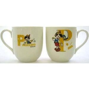 ディズニー　マグ マグカップ【日本製】イニシャルマグカップ（P・ピノキオ）ディズニー