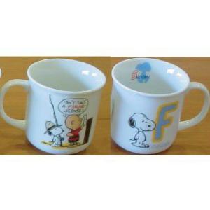SNOOPY（スヌーピー） マグカップ イニシャルマグ R 日本製 レンジ食洗